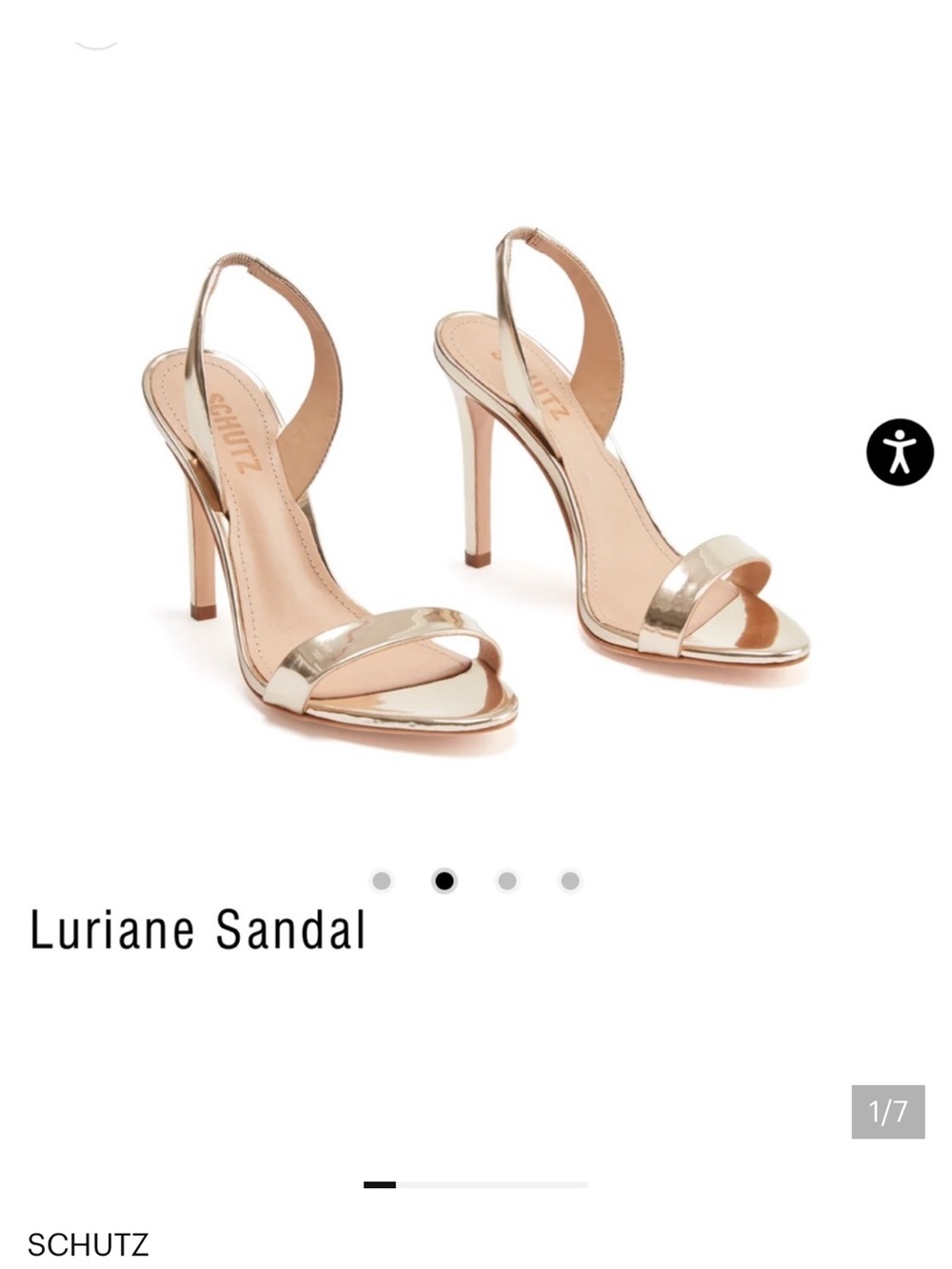 ✨ Schutz “Luriane” Metallic Gold Slingback Sandal ✨